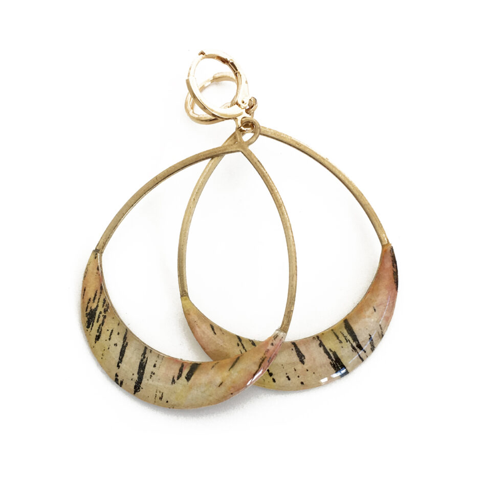 Aros animal print naranja