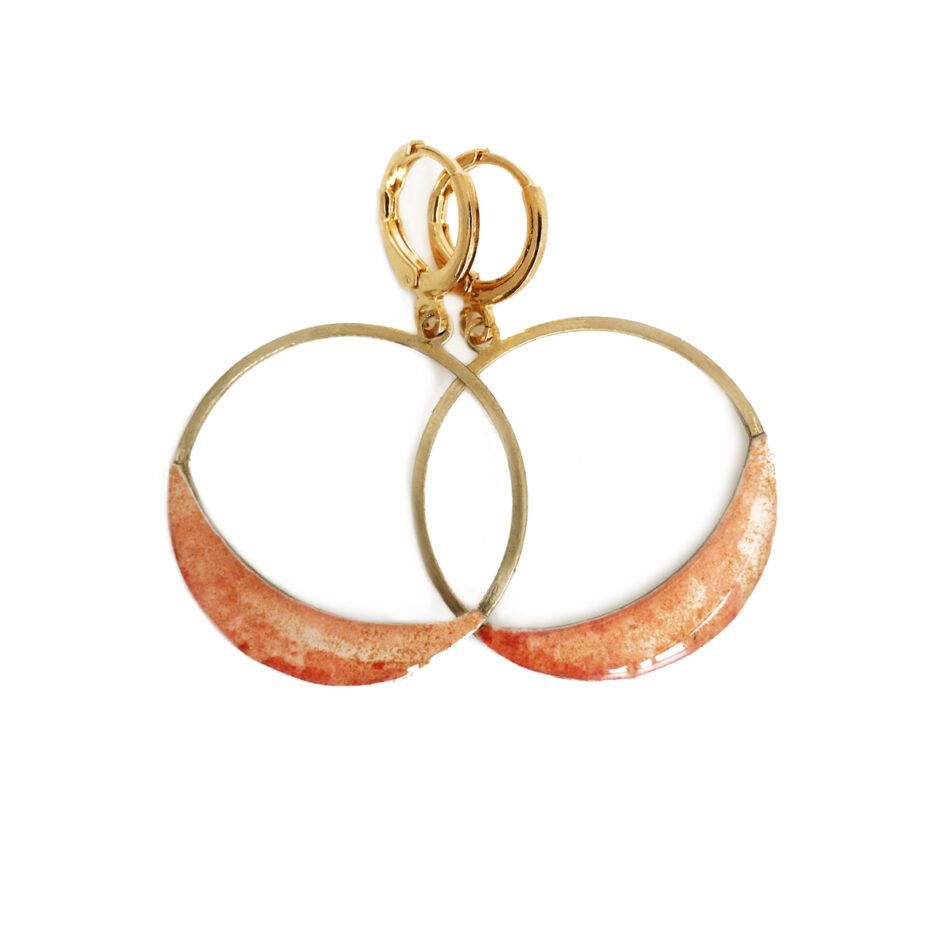 Aros redondos coral
